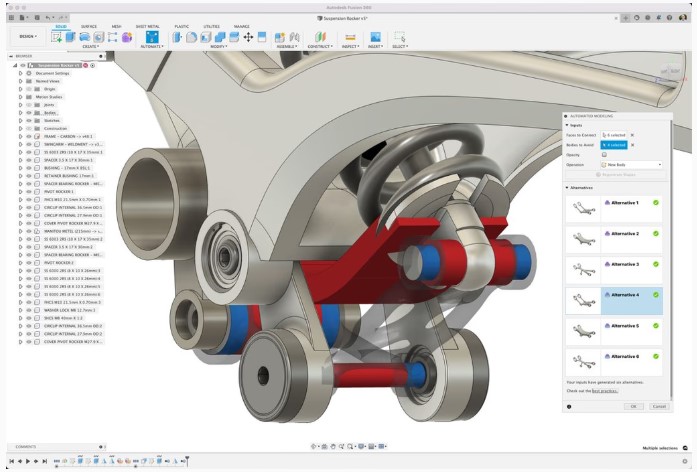 مقایسه Rhino 3D و Fusion 360